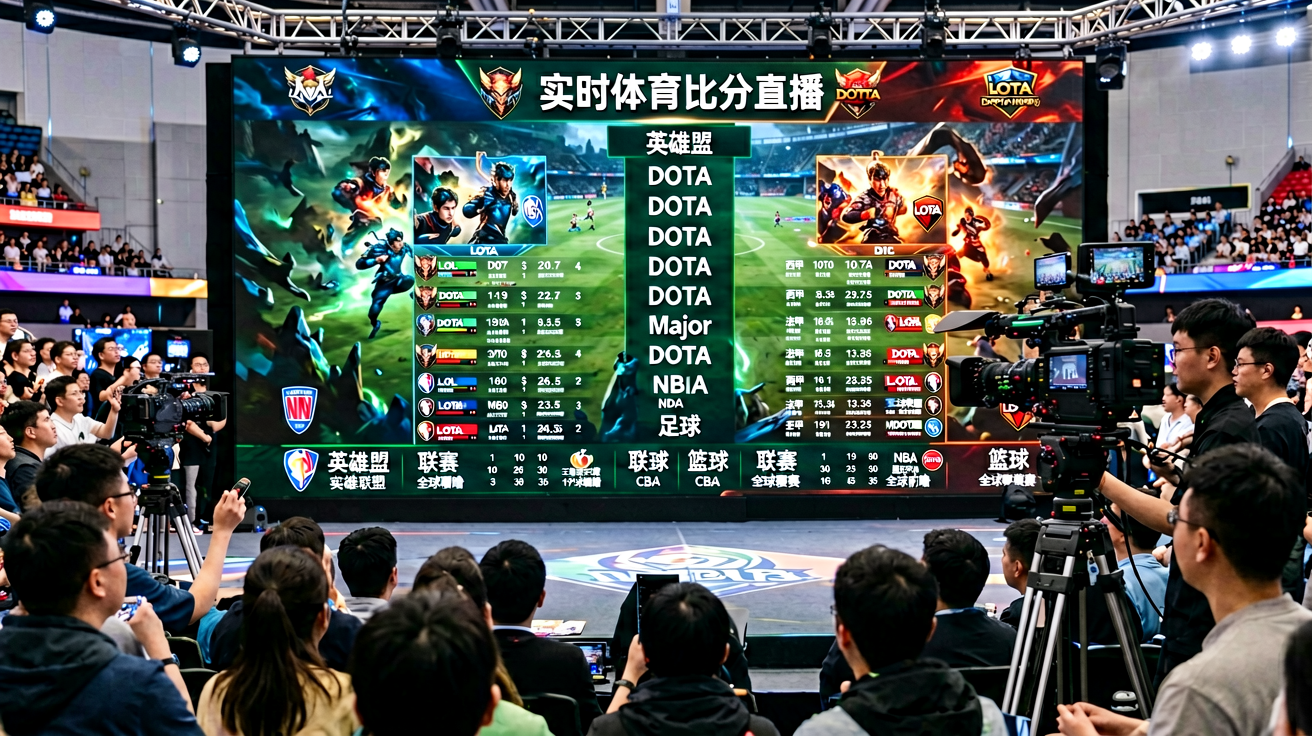 英雄联盟、DOTA2、CS2等主流电竞项目赛事比分和赛程直播